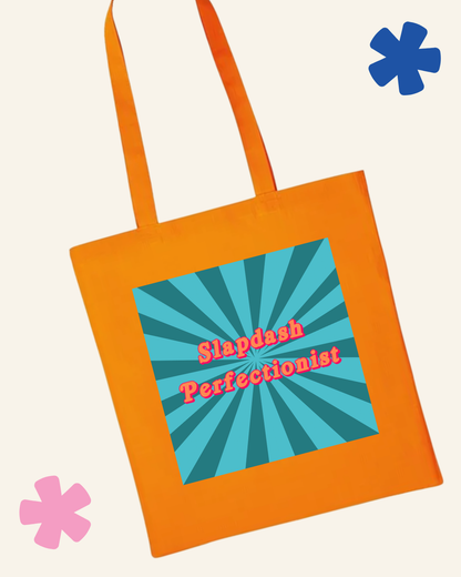 Something Profound x AuDHD or Just a Bit Weird tote bag flatlay – neurodivergent collab