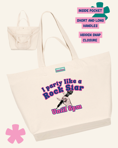 Chronic Illness Party Like A Rock Star Recycled Cotton Shopping Bag Something Profound