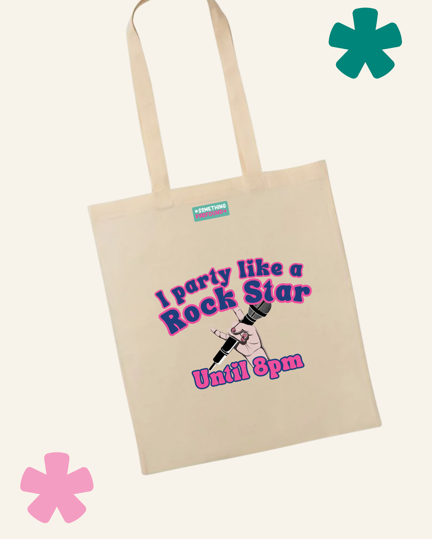 Chronic Illness Party Like A Rock Star Recycled Cotton Shopping Bag Something Profound