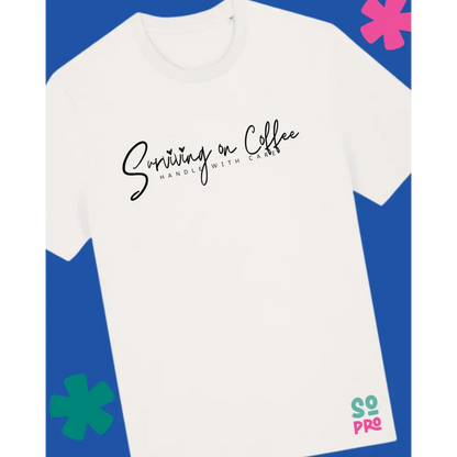 Surviving on Coffee Handle with Care T-shirt - White / XS - T-Shirt